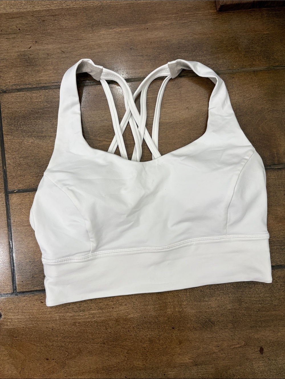 Lululemon free to be serene longline sports bra white size 8